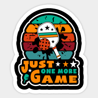 Pickleball-Just One More Game Sticker